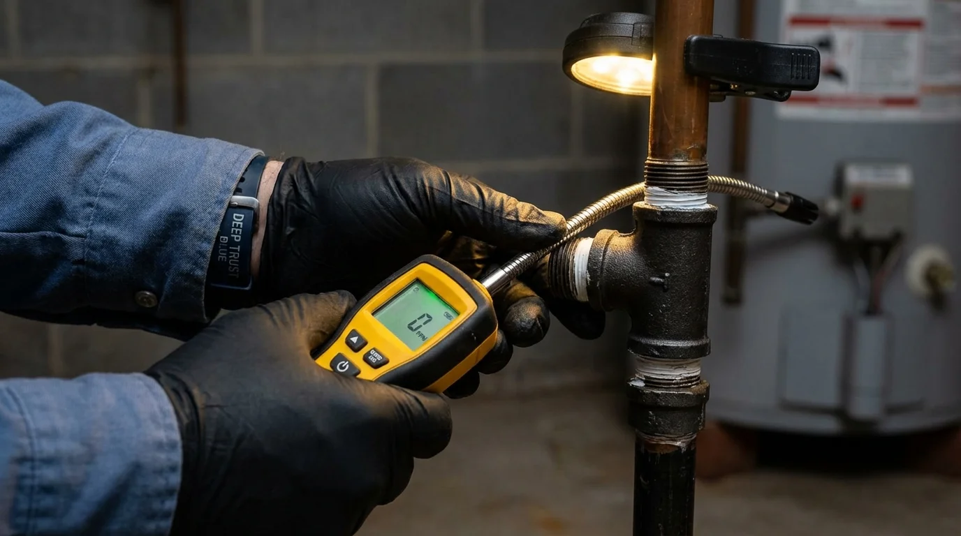 Gas leak detection with electronic sniffer by Johns Plumbing LLC in Hacienda Heights