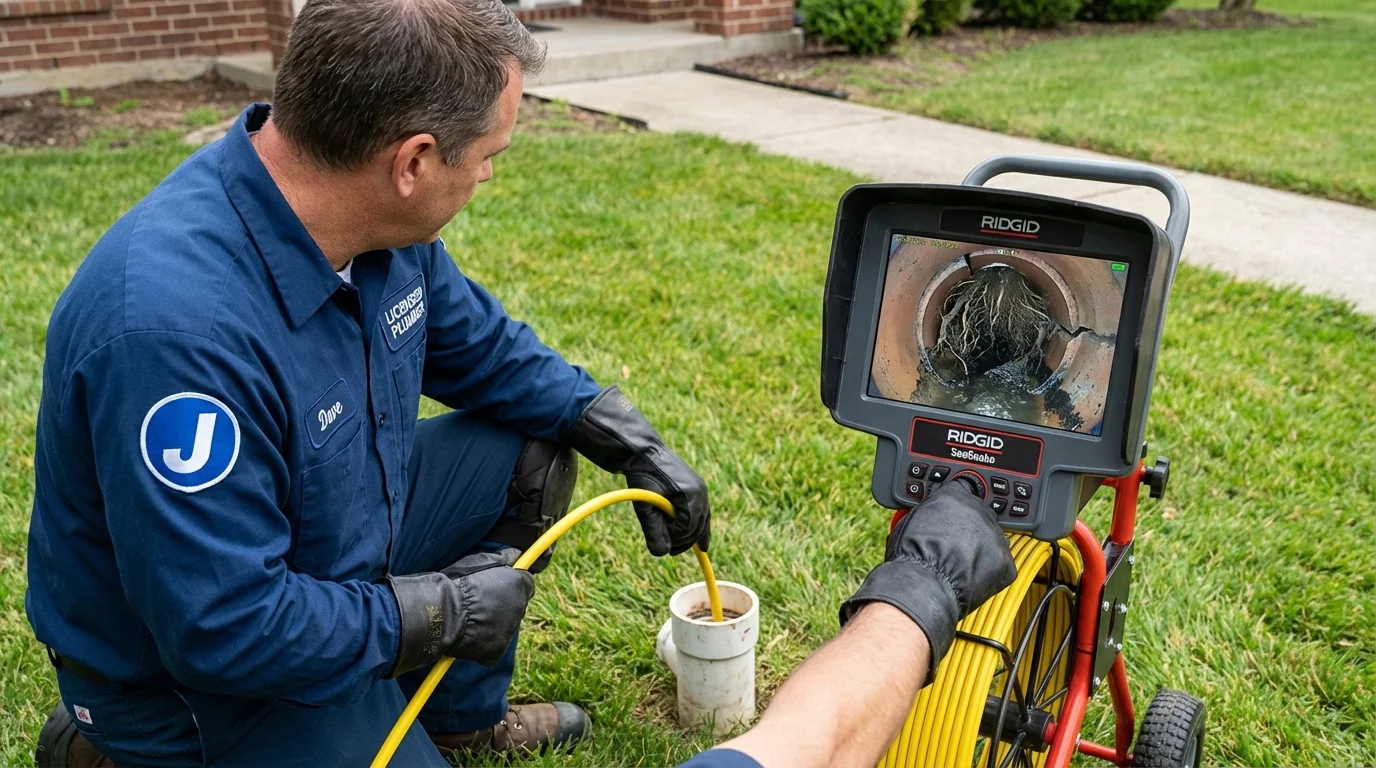 Sewer camera inspection being performed by Johns Plumbing LLC in Hacienda Heights