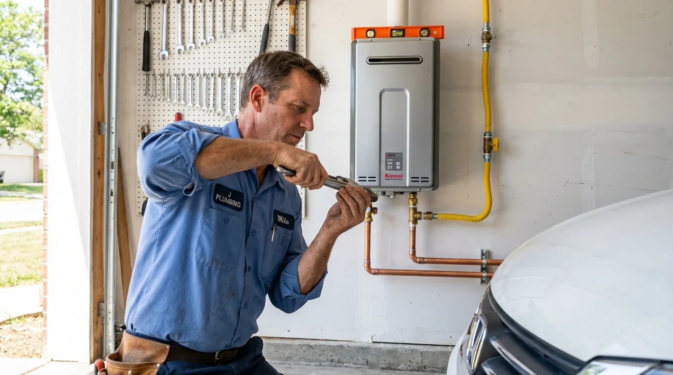 Tankless water heater installation by a Johns Plumbing LLC plumber in Hacienda Heights